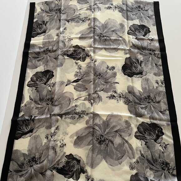 Talbots NWT Quince Floral Silk and Wool Blend Scarf - Picture 2 of 6